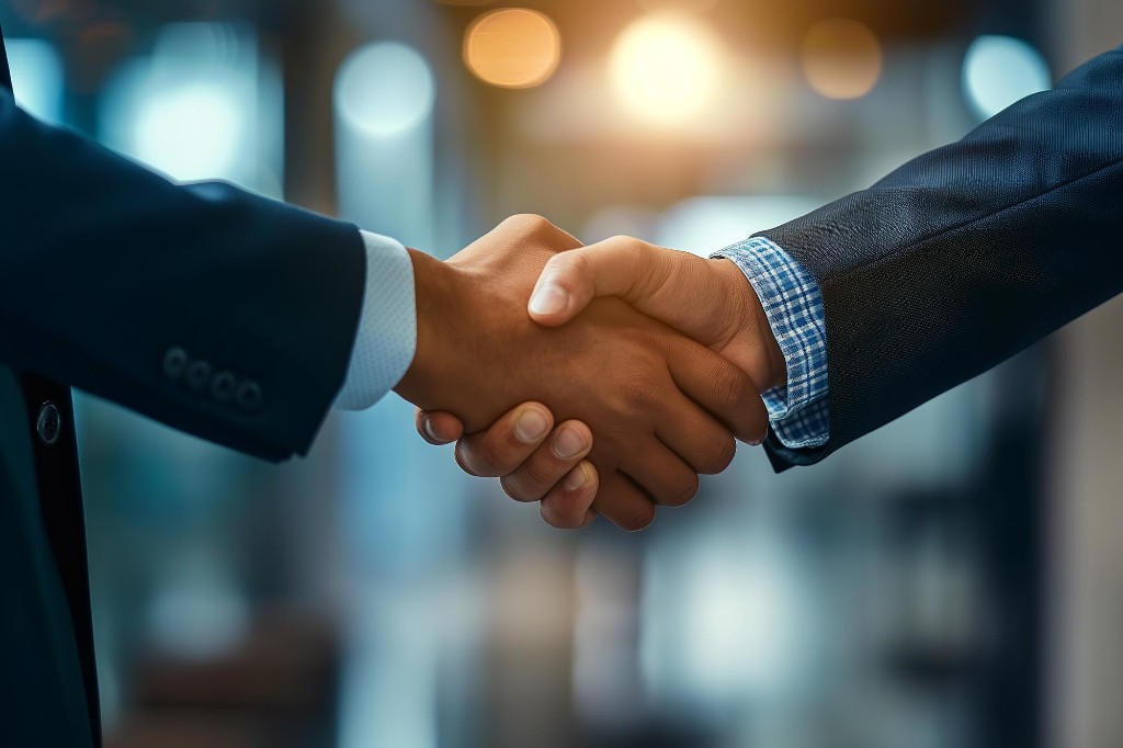 Strategic partnerships handshake